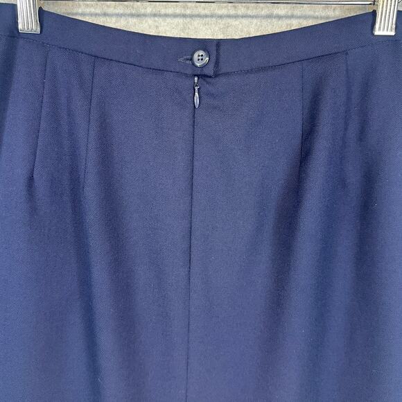 Vintage Pendleton Skirt Womens Size 10 Blue 100% Virgin Wool Straight Zipper - Picture 4 of 13